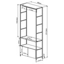 Ver imagem 4 de Guarda-Roupa Closet Industrial 3 Módulos 8 Gavetas