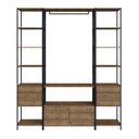 Ver imagem 2 de Guarda-Roupa Closet Industrial 3 Módulos 8 Gavetas
