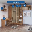 Ver imagem 7 de Guarda-Roupa Solteiro Modulado 6 Peças Infinity Verde/Cedro/Pistache