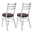 Ver imagem 3 de Conjunto 2 Cadeiras para Sala de Jantar Debrum Cromado/Marrom