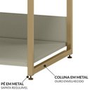 Ver mais imagens de Guarda-Roupa Closet Modulado Casal 6 Gavetas 3 Cabideiros Estrutura Metálica 250cm Off White