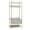 Ver imagem 2 de Guarda-Roupa Closet Modulado Casal 6 Gavetas 3 Cabideiros Estrutura Metálica 250cm Off White