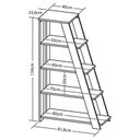 Ver imagem 3 de Kit 2 Estantes Escada Multiuso para Livros 5 Prateleiras 134CMX164CM Marrom Artany