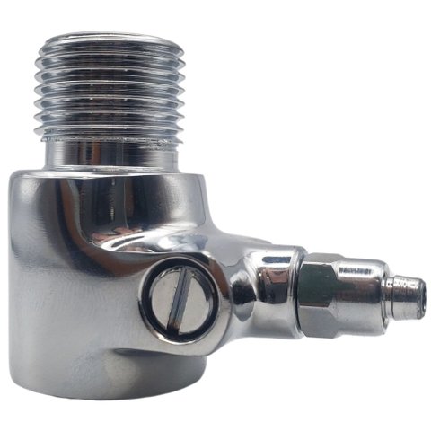 Adaptador para Filtro (Metal) para Torneira de Parede c/Registro c/Canopla de 1/2"X1/2"X1/4" - CNT19