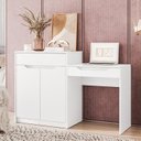 Ver imagem 3 de Penteadeira Escrivaninha 2 Portas 1 Gaveta Trend 