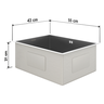 Cuba Cozinha Gourmet Malibú Aço Inox 304 Quadrada com Calha Escorredor Goldenx - 5