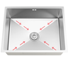 Cuba Cozinha Gourmet Malibú Aço Inox 304 Quadrada com Calha Escorredor Goldenx - 4
