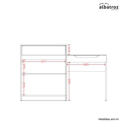 Penteadeira Escrivaninha 2 Portas 1 Gaveta Trend Albatroz Móveis - 9 Penteadeira Escrivaninha 2 Portas 1 Gaveta Trend Albatroz Móveis - 9