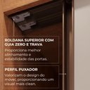Ver imagem 6 de Guarda-Roupa Casal com 3 Portas de Correr e 6 Gavetas Multimóvei Crnvh-GRP138 Cinamomo/Bege