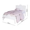 Cama de Solteiro Feminina Nina 100% Mdf Padrão Meninas:‎ Branco - 5