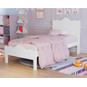 Cama de Solteiro Feminina Nina 100% Mdf Padrão Meninas:‎ Branco - 1
