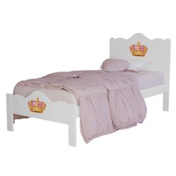 Cama de Solteiro Feminina Nina 100% MDF Padrão Meninas:‎ Branco - 4