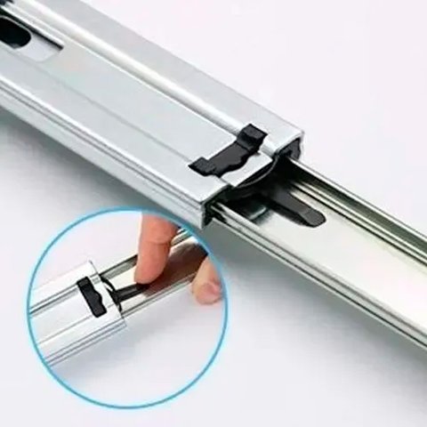 Corrediça Telescópica Light 350 Mm Zinco Branco Avulsa