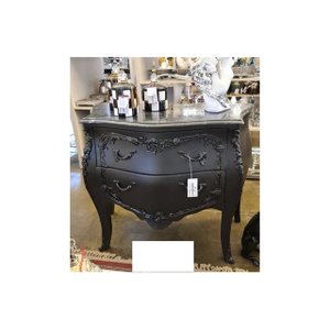 Cômoda Bombê 02 gav. Marmore e Bronze Rádica Formosa