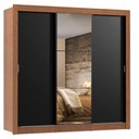 Ver imagem 3 de Guarda Roupa Casal Madesa Lyon 3 Portas de Correr com Espelho 2 Gavetas