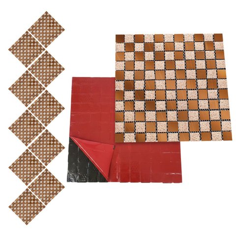 Pastilha de Vidro Kit 10 Uni Autocolante Parede Cozinha Box Banheiro Sala Decorativa Facil Aplicacao