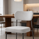 Ver imagem 6 de Cadeira De Jantar Sienna Aço Carbono Pintura Epóxi Design Industrial Luxo Sala Estar Gourmet:Boucle 