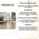 Ver imagem 7 de Cadeira De Jantar Sienna Aço Carbono Pintura Epóxi Design Industrial Luxo Sala Estar Gourmet:Boucle 