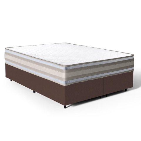 Cama Box com Colchão de Espuma D33 Double Face Territory Hellen Queen 158cm