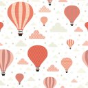 Ver imagem 1 de Papel de Parede Baby Balões em Tons Salmão - 3,30x0,50m