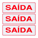Ver imagem 1 de Combo 6 Placas De Sinalização Saída 30x10 Acesso - S-225/1 F9e
