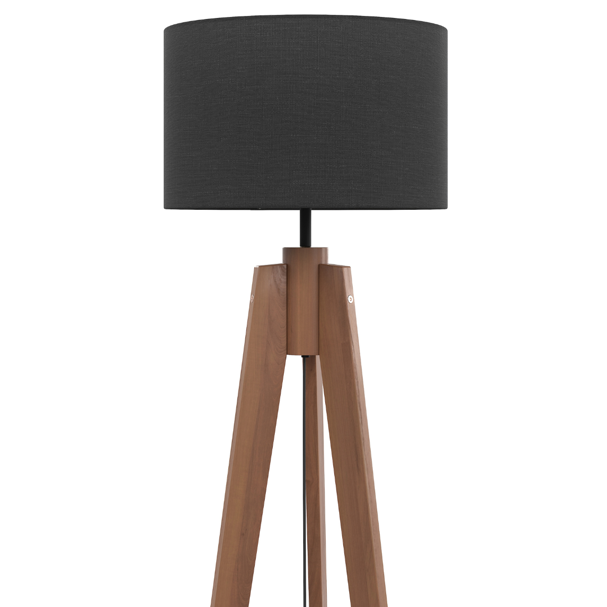 Luminária de Chão Roma Iluminação Elegante C/ Cúpula Preta - 4
