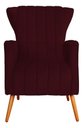 Ver imagem 4 de Kit 2 Poltronas Estofada Melinda Sala Recepção Suede:Bordô/Liso