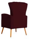 Ver imagem 6 de Kit 2 Poltronas Estofada Melinda Sala Recepção Suede:Bordô/Liso