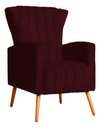 Ver imagem 3 de Kit 2 Poltronas Estofada Melinda Sala Recepção Suede:Bordô/Liso