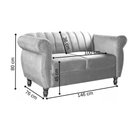 Ver imagem 4 de Sofá Chesterfield 2 Lugares Realeza Vintage Retrô Veludo Roxo