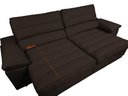 Ver imagem 3 de Sofá Niko 2,30m com Molas Retrátil Reclinável Velosuede - Netsofas - Marrom