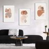 Kit com 3 Quadros Arte Abstrata em Lona Tamanho:60x90cm - 1