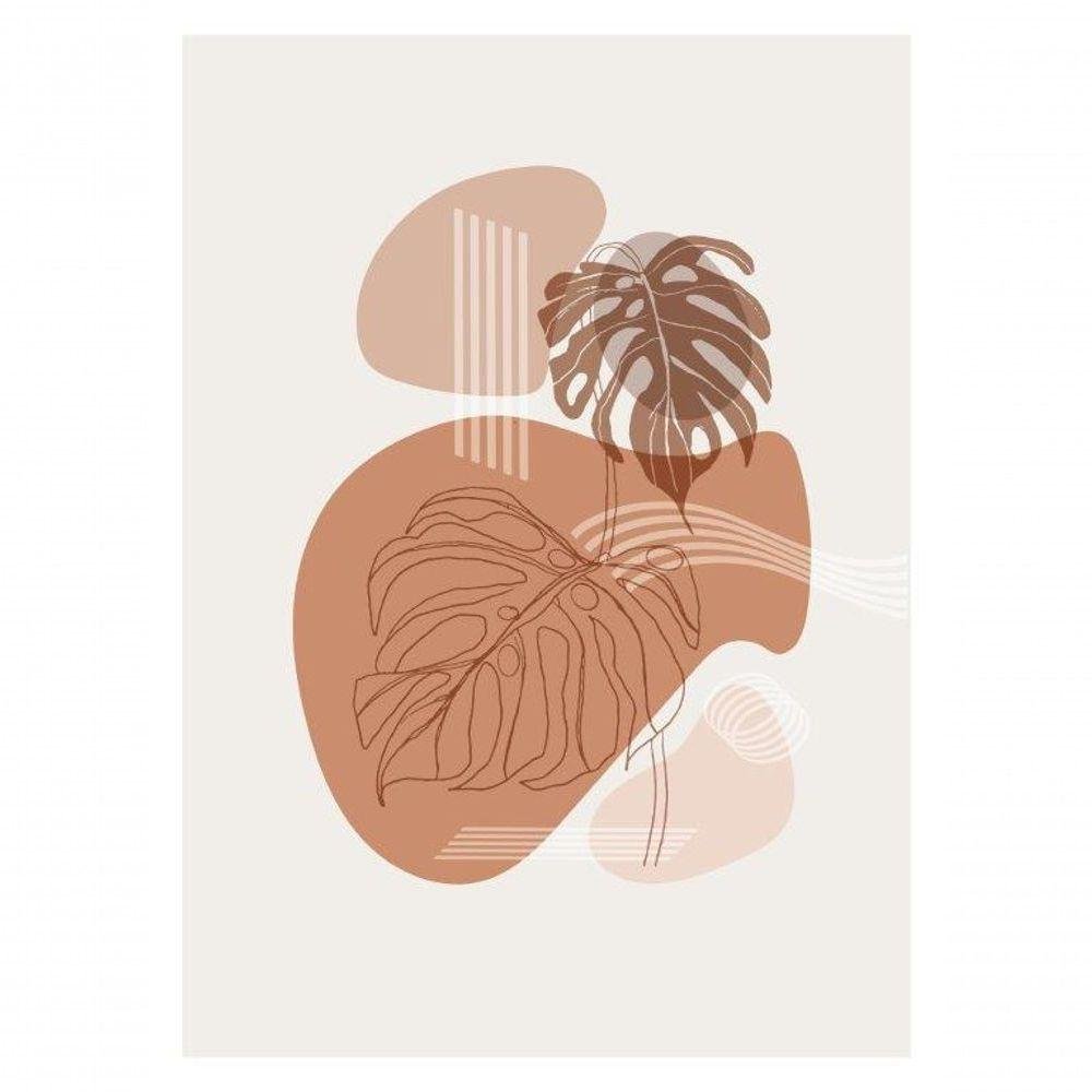 Kit com 3 Quadros Arte Abstrata em Lona Tamanho:60x90cm - 3