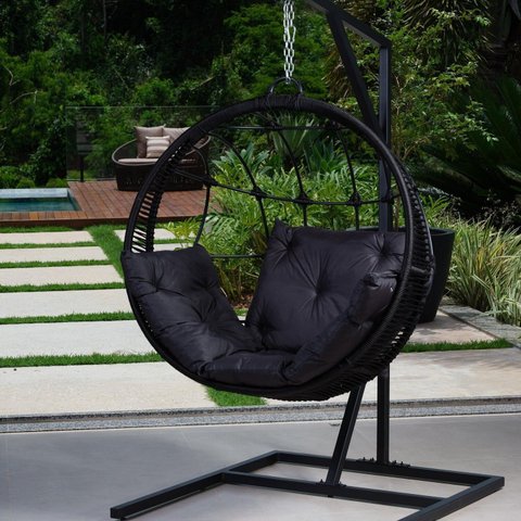 Balanço de Jardim Ninho Amsterdã Preto