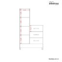 Ver imagem 6 de Cômoda Sapateira 1 Porta 3 Gavetas Mobi Albatroz Móveis