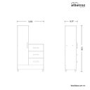 Ver imagem 5 de Cômoda Sapateira 1 Porta 3 Gavetas Mobi Albatroz Móveis
