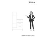 Ver imagem 7 de Cômoda Sapateira 1 Porta 3 Gavetas Mobi Albatroz Móveis