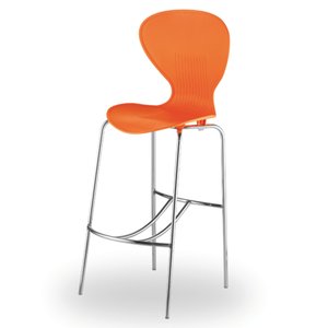 Banqueta Alta com Encosto Flash 