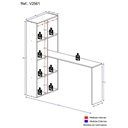 Ver imagem 2 de Escrivaninha com Estante Lateral Multimóveis V2561