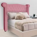 Ver imagem 1 de Cabeceira Estofada Sienna para Cama Box Queen 160 cm Suede Rosa