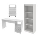 Ver imagem 1 de Conjunto para Escritório 3 Peças Branco Tecnomobili