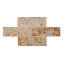 Ver imagem 3 de Revestimento Pedra Natural - Travertino Cairo Rústico 10x30cm - Importado - Rockface Bege