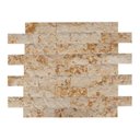 Ver imagem 1 de Revestimento Pedra Natural - Travertino Cairo Rústico 10x30cm - Importado - Rockface Bege
