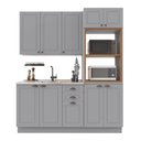 Ver imagem 2 de Armário de Cozinha Modulada Compacta Fidelitá Nara 100% MDF 3 Peças 190cm 10 Portas 2 Gavetas sem