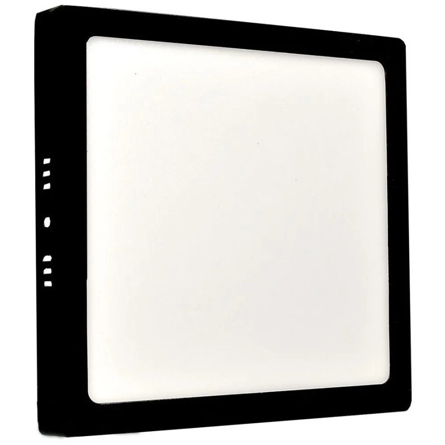 Luminária Painel Plafon Led 36w Preto Quadrado Sobrepor 40x40 Branco Neutro 4000k Bivolt Lumanti - 1