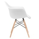 Ver imagem 3 de Cadeira Eames Eifflel com Braço Daw de Madeira com Assento Branco