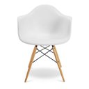 Ver imagem 5 de Cadeira Eames Eifflel com Braço Daw de Madeira com Assento Branco