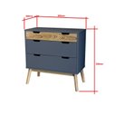 Ver imagem 3 de Cômoda 3 Gavetas em Madeira Maciça Lara