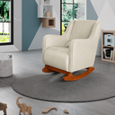 Ver imagem 1 de Poltrona Amamentação C / Balanço Cadeira Descanso Aquila Linho Bege