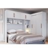 Quarto Modulado Casal 2 Peças Guarda Roupa 2 Portas 2 Gavetas com Ponte Berlim  - 1